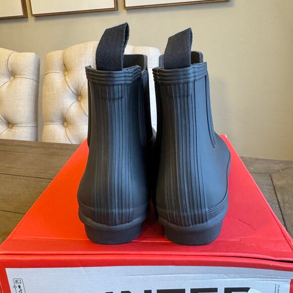 HUNTER Women's Original Chelsea Boots Size 10 Pull On Waterproof Rain Black EXC - Picture 5 of 14